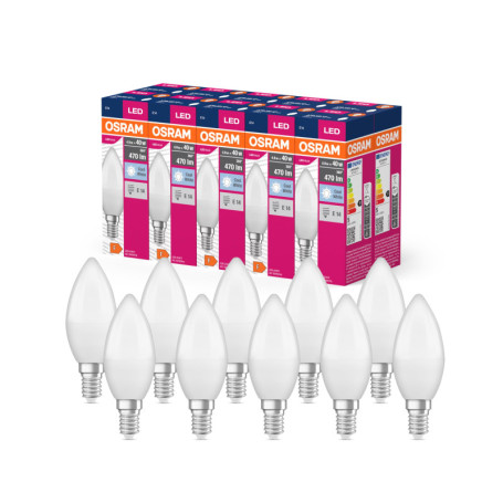 Ampoule LED Osram B40 E14 - 470 Lumens, Blanc Froid, 10 Pack