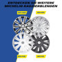 Enjoliveurs Universels Michelin Alice 15" en Plastique ABS Noir/Argenté - Lot de 4