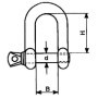 Lot de 4 manilles en D galvanisées 8 mm - KeyMet GmbH