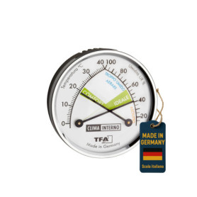 Thermomètre Hygromètre Analogique TFA Dostmann avec Anneau en Métal