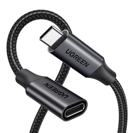 UGREEN Câble USB C 3.2 Gen 2 100W - Rallonge Vidéo 4K 60Hz Noir 0.5M