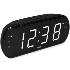 SPC Frodi View - Radio-Réveil LED avec Double Alarme et Snooze