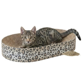 Griffoir en Carton Trixie Leo avec Herbe à Chat - 63 x 10 x 35 cm