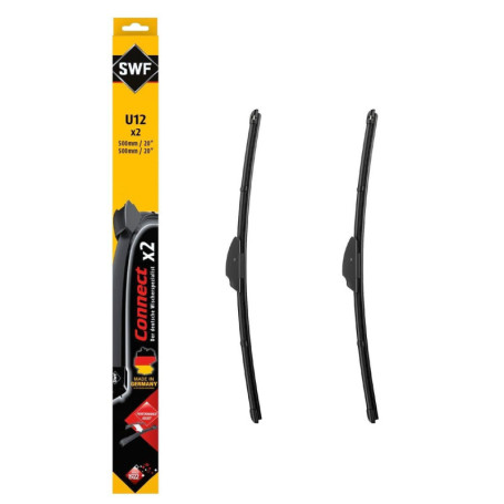 Kit de Balais d'Essuie-Glace SWF Connect U12 - Performance Optimale 500 mm - Lot de 2