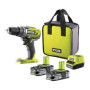 Perceuse Visseuse Sans Fil RYOBI 18V ONE+ avec 2 Batteries et Chargeur