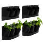 Jardinière Suspendue Navaris - Set de 4 Pots de Fleurs en Feutre Waterproof 45x30 cm