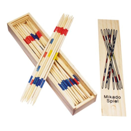 Jeu de Mikado en Bois PARENCE - Amusement Classique pour Toute la Famille