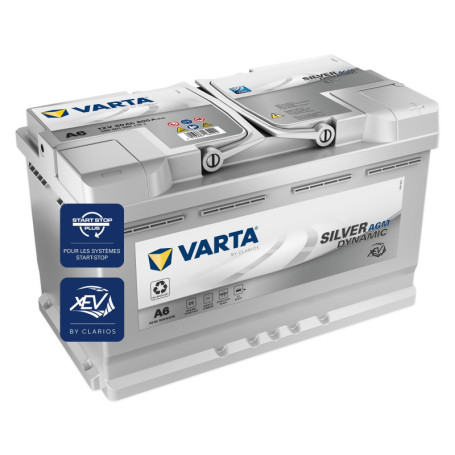Batterie de Démarrage Varta Silver Dynamic AGM 12V 80Ah 800A