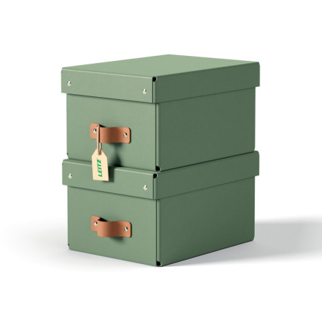 Ensemble de 2 Boîtes de Rangement Leitz Puro avec Couvercle - Vert, 7L