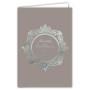 Carte de Condoléances Élégante avec Illustration Argentée - Format 12x17,5cm