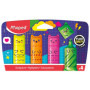 Lot de 4 Mini Surligneurs Fluo Kawaï - Couleurs Vives et Compactes