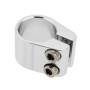 Collier de Serrage Tige de Selle Vélo 25,4 mm en Aluminium Argenté