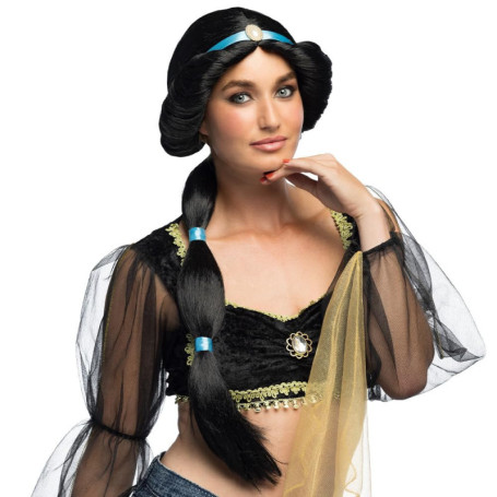 Perruque Aisha pour Adultes - Coiffure Princesse des 1001 Nuits