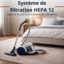 Aspirateur Traineau Dirt Devil DD2503 - Puissant et Sans Sac avec Filtre HEPA 12