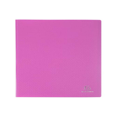 Protège-documents Exacompta OPAK 80 pochettes cristal - Couverture rose A4