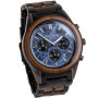 Montre Chronographe Homme Holzkern Universe - Marbre Bleu et Bois de Noyer