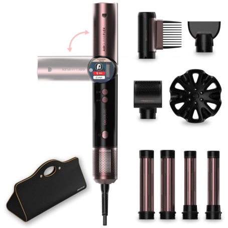 Cecotec Brosse Soufflante Multifonction AirGlam 8in1 Flex Noir