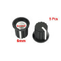 Bouton Potentiomètre Noir 6mm pour Contrôle de Volume - Lot de 5