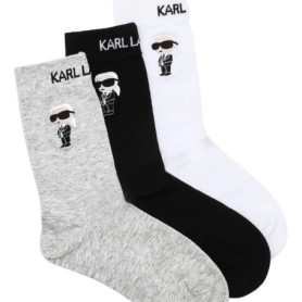 Lot de 3 Chaussettes Ikon Multicolores pour Femme - Karl Lagerfeld