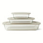Ensemble de Plats de Cuisson en Verre avec Couvercles - Lot de 6 Pièces