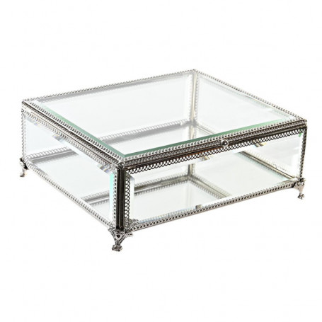 Boîte à bijoux DKD Home Decor Verre Métal (25 x 21 x 10 cm) 64,99 €
