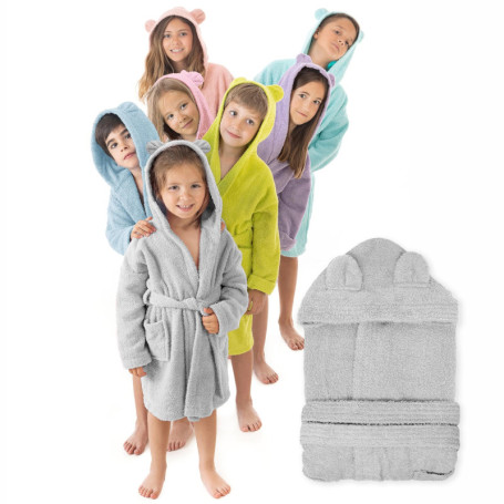 Peignoir de Bain Enfant LEBENGOOD - Doux et Confortable avec Capuche Oreilles