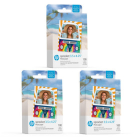 Papier Photo Adhésif HP Sprocket 3x4" - Pack de 300 Feuilles