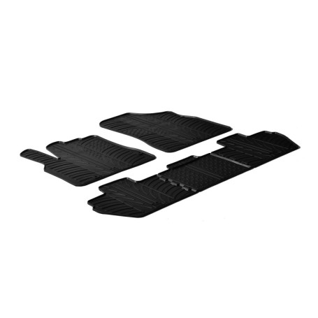 Tapis de sol en caoutchouc sur mesure pour Citroen Berlingo et Peugeot Partner 2008-2018