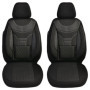 Housses de Siège sur Mesure pour VW Caddy 4 - Lot de 2 en Noir