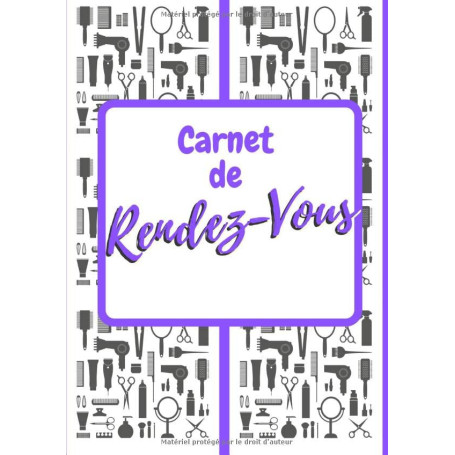 Carnet de Rendez-Vous A4 pour Coiffeurs et Salons de Beauté - 110 Pages