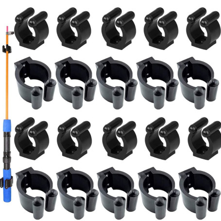 HNJKJEU Clips de Stockage pour Queues de Billard - 30 Pièces en Plastique Noir
