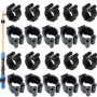 HNJKJEU Clips de Stockage pour Queues de Billard - 30 Pièces en Plastique Noir