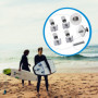 Lot de 4 vis d'aileron en acier inoxydable pour planches de surf