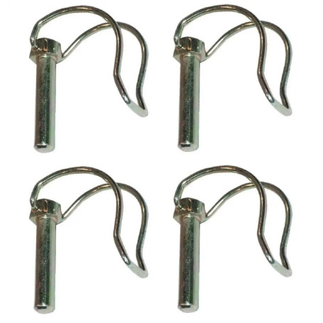 Goupilles demi-lune en acier zingué - Lot de 4 pour remorque et motoculture