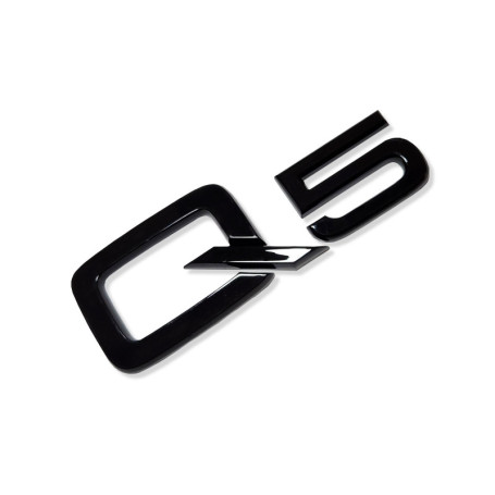Badge Noir Brillant MCK Auto pour Q5 - Emblème Adhésif Tuning
