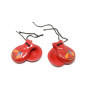 Petites Castagnettes Espagnoles en Bois de Pin - Rouge Uni 6 cm