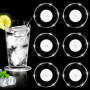 Dessous de Verre LED Lumineux Multicolore - 6 Pièces en Acrylique Rond