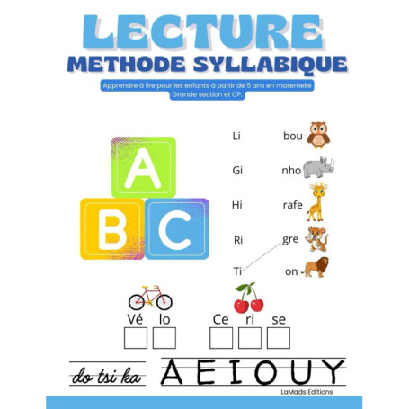 Cahier de Lecture Méthode Syllabique pour Enfants de 5 Ans
