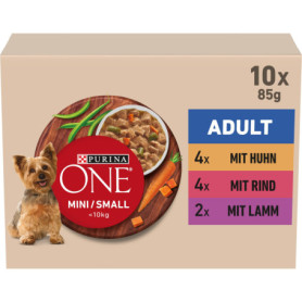PURINA ONE Nourriture Humide pour Chien Adulte Mini/Small - 10 x 85 g