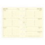 Carnet Filofax Pocket 2025 - 1 Semaine sur 2 Pages en Coton Crème