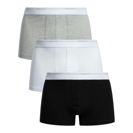 Lot de 3 Slips GANT Core Trunk pour Homme - Noir/Blanc