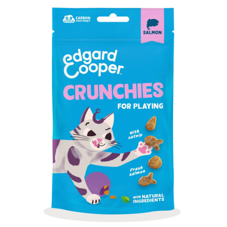 Friandises Naturelles pour Chats - Crunchies au Saumon 50g