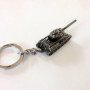 Porte-clés en métal Pidak - Char militaire bleu, 6x2 cm