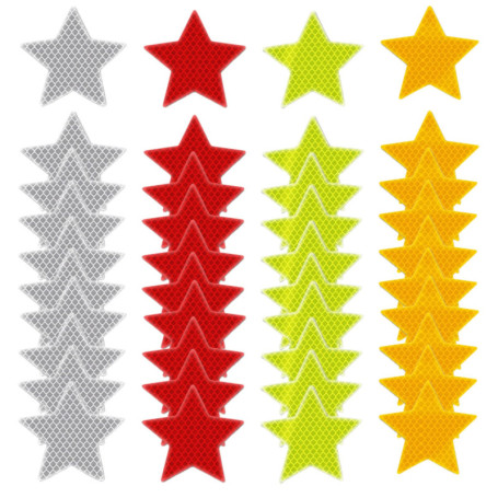 Lot de 40 Autocollants Réfléchissants pour Sécurité Routière