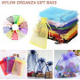 Lot de 100 Sachets en Organza Colorés avec Cordon de Serrage - 10 x 12 cm