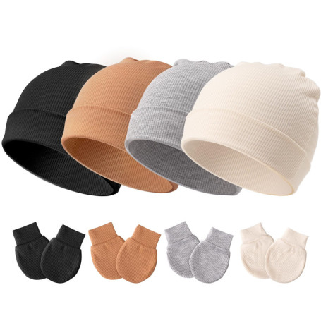 Bonnet et Gants de Protection pour Bébé DRESHOW - Doux et Mignon 0-3 Mois