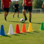 Cône de Signalisation 24 cm en Plastique Rouge Fluo pour Sport et Entraînement