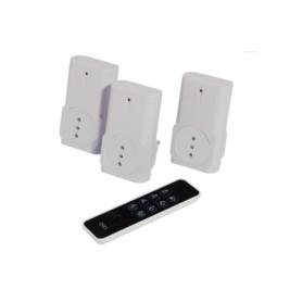 DiO Connected Home - Pack de 3 Prises avec Télécommande 3 Canaux