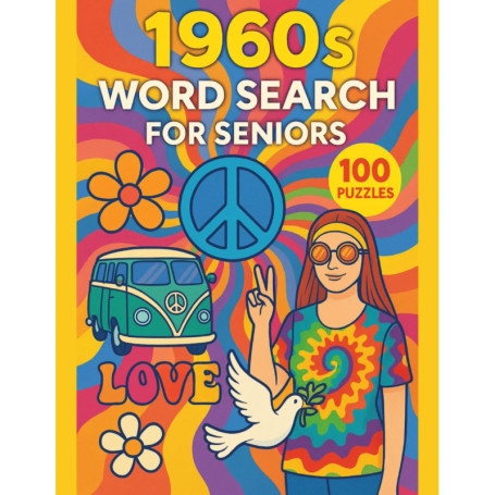 Casse-tête Mots Croisés Années 60 en Grand Format pour Seniors