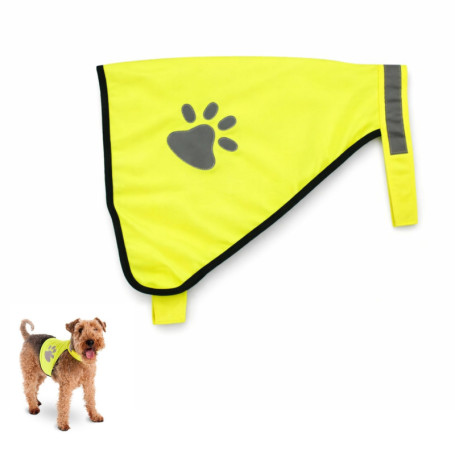 Gilet de Sécurité Jaune Fluo pour Petit Chien XS - Haute Visibilité et Confort